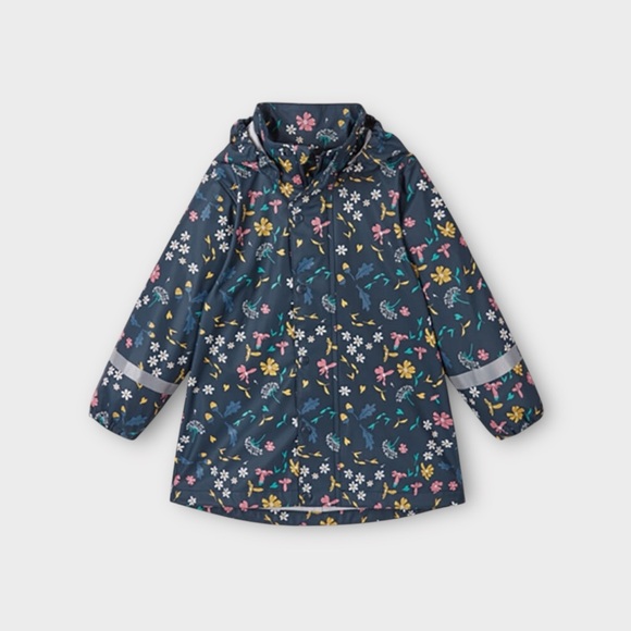 Reima Vatten Blue Floral Raincoat - Picture 3 of 9
